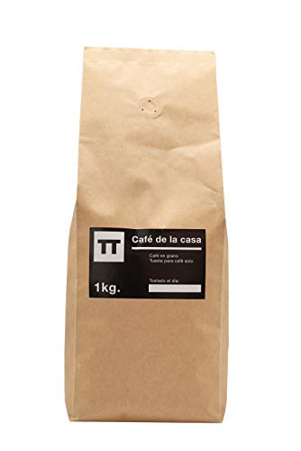 Cafe en grano Natural Arabica 100 % 1kg - Espresso - Cafe de la Casa - Tusell Tostadores