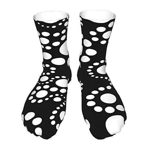 Calcetines para adultos, calcetines largos de algodón, calcetines gruesos de tacón negro, calcetines cálidos, unisex, 565 cm de ancho, talla M, I, L, S, color blanco y negro
