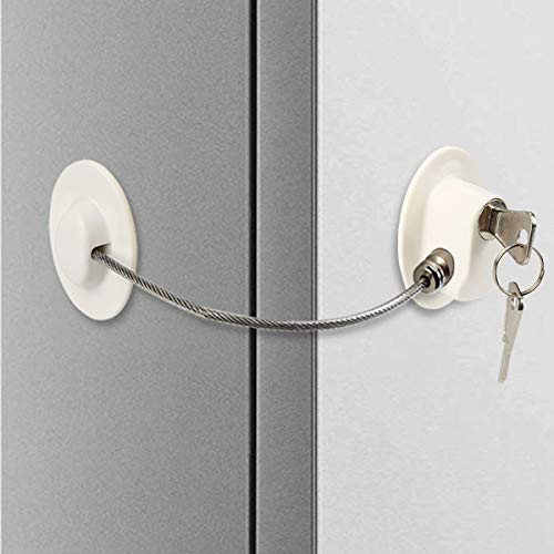 Cerradura para Puerta de Refrigerador con Llaves Candado de Seguridad Cerradura Adhesiva Fuerte de Congelador Gabinete Dispositivo de Seguridad