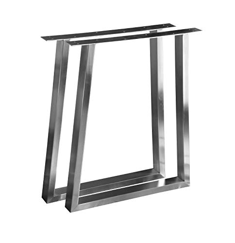 CHYRKA T- Estructura para tableros de Mesa Diseño pie de Mesa Acero Inoxidable 201 60x30 Comedor Mesa Estructura Pata (720x700 mm - 1 par)