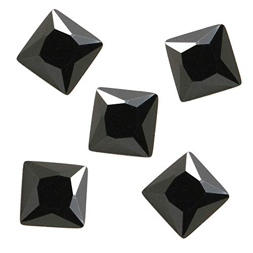 Color Negro Circonita cúbica AAAAA Piedras Preciosas Sueltas Cuadrado 2mm-4mm, Zirconia cúbica CZ Piedra para Anillo/Collar / Pendientes, fabricación de Joyas(2mm/400pcs)