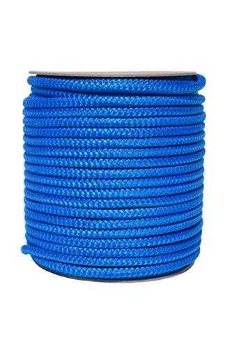 Cuerda de polipropileno de 6 mm; color blanco, negro, verde, azul, rojo o amarillo, varios tamaños disponibles, azul, 100 m
