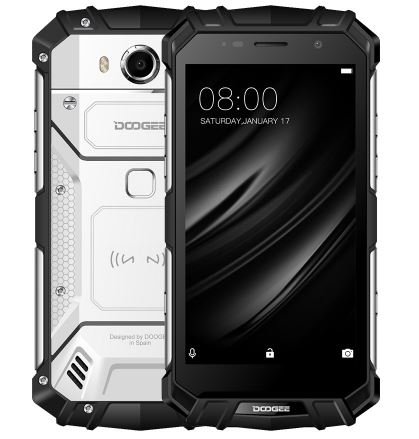 DOOGEE S60 Lite - 5.2 Pulgadas FHD Impermeable 4G Smartphone, 5580mAh batería Fast Charge (Carga inalámbrica Compatible), 1.5GHz Octa Core 4GB + 32GB, 8MP + 16MP, NFC GPS Metal Frame - Plata
