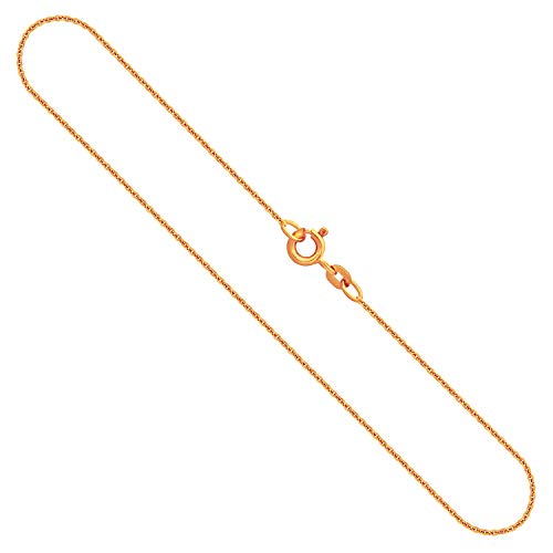 EDELWEISS Cadena Ancla Redonda de oro amarillo 333 8k, longitud de 40 cm, un ancho de 1.1 mm y un peso de aprox. 1.4 g.