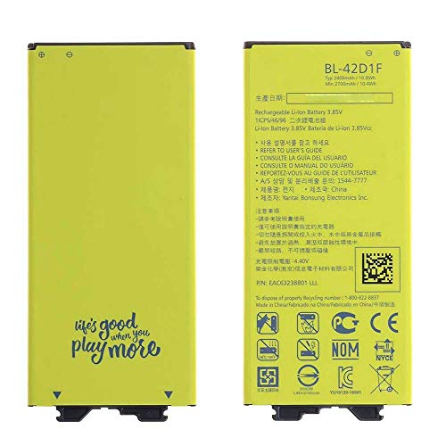 Ellenne Batería compatible con LG G5 H850 BL42D1F AD alta capacidad 2800 mAh