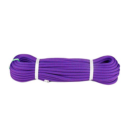 Escalada al aire libre cuerda de diámetro 11 mm Escalada Accesorios for equipos de seguridad cuerda de 20 metros de largo adecuado for el alpinismo, la selva, remolques, Verde HAIKE ( Color : Purple )