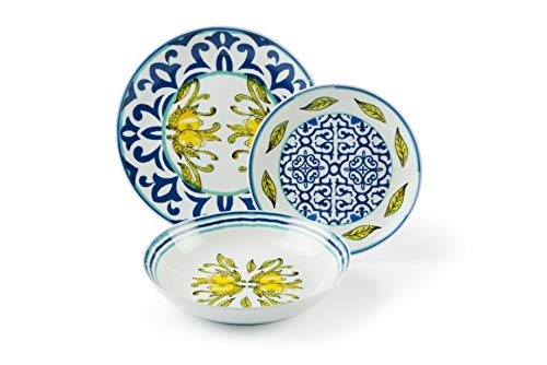 Excelsa Amalfi - Vajilla de porcelana (18 piezas)