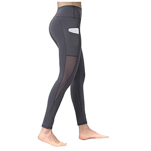 FeelFree+ Mallas de Deporte de Mujer Leggins Pantalones Deporte Yoga Leggings Mujer Fitness Suaves Elásticos Cintura Alta Largos Tallas Grandes Mujer Pantalones