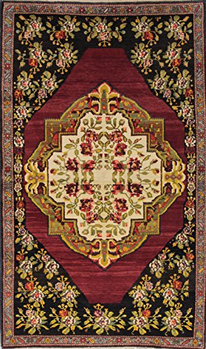 Generico Mollaian - Alfombra antigua Karabagh Caucasico Azerbaiyán 208 x 128 cm, original con trama y urdimbre de lana, pelo en perfectas condiciones