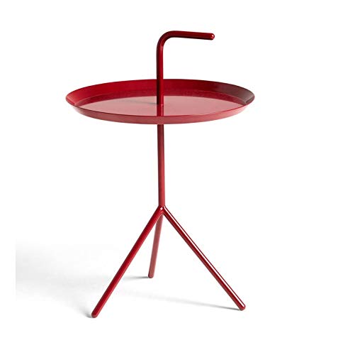 HAY, Hay, DLM S, dlm, mesa auxiliar, color rojo, cereza rojo, 38 cm de diámetro, altura del estante: 44 cm