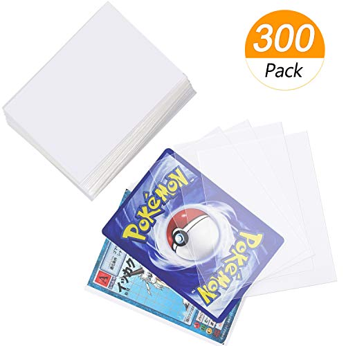 Homgaty 300 fundas de tarjeta estándar, protectores de cartas transparentes para Pokemon, magia, MTG, The Gathering , juegos de mesa, Yugioh(transparente)