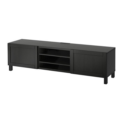 IKEA TV unidad con cajones, Hanviken negro y marrón 18202.20817.1030