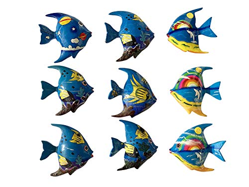 Imanes de pescado – imanes de madera pintados a mano, postes restantes y segunda elección artículo en el juego, peces de fantasía, peces de ensueño