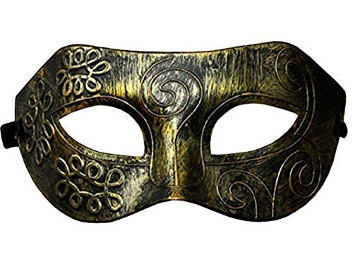 Inception Pro Infinite Máscara – Color bronce envejecido – Carnaval – Halloween – Veneciana – Hombre – Mujer – Unisex – Efecto metálico – Flexible – Esotérica