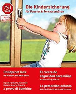 iSi Safe - Dispositivo de seguridad infantil para ventanas, sin agujeros