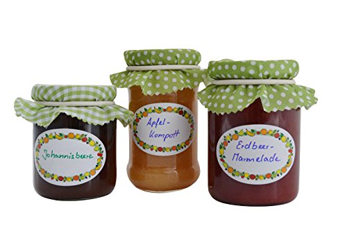 Jumbo de conservas etiquetas Pack de 3 x 100 Stk., presupuesto etiquetas – Autoadhesivo para mermelada, Conservas de y especias