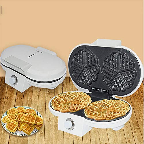 Máquina para cupcakes y magdalenas 1200W Electric Waffle Maker: la máquina for hacer waffles casera hace 5 habitaciones dobles Waffles en forma de corazón para niños desayuno bricolaje