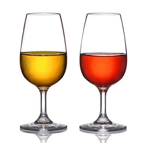 MICHLEY Copas Vino Cristal, 100% Tritan-plástico Irrompible Copas de Vino, 23 cl Copas de Vino Tinto, BPA y EA Gratis Vasos de plastico Conjunto de 2