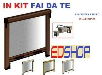 Mosquitera enrollable reducible kit ventana kit mosquitera medidas 60 x 150 160 x 170 con embrague, 160X170 MARRON, 1