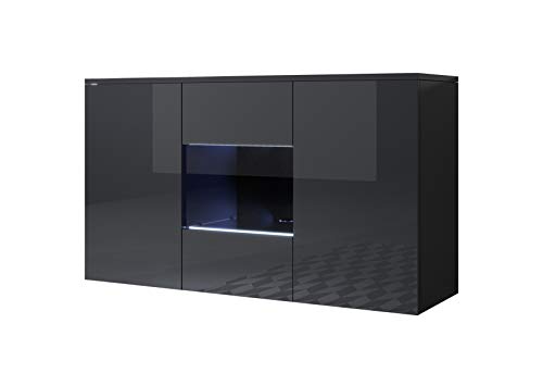 muebles bonitos Aparador Modelo Luke A2 (120x70cm) Colgante Color Negro