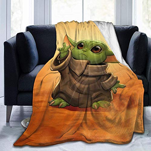 N \ A S-T-A-R War Cute Baby Yodas Mand-alorian - Manta de microfibra ultra suave de 152 cm x 122 cm, para sofá, cama, sofá