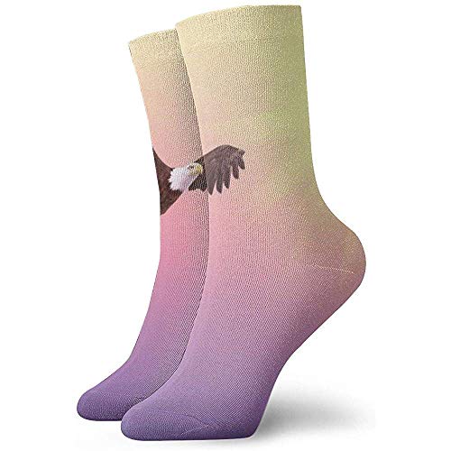 Novedad Divertido Crazy Crew Sock Bald Eagle Art Impreso Sport Athletic Calcetines Calcetines de regalo personalizados de 30 cm de largo