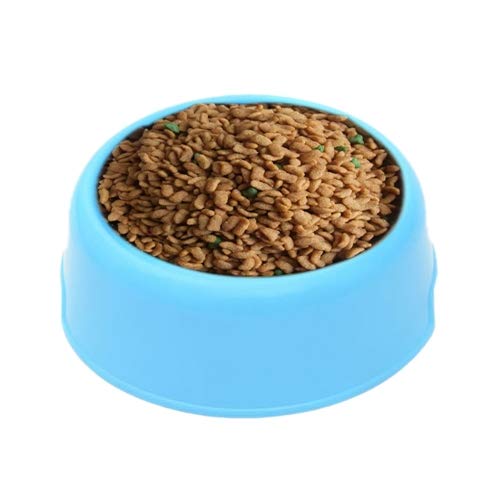Perro Gato Light Candy Color Material plástico Single Pets Bowls (Color : Blue)