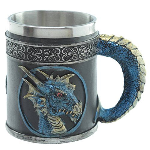 Puckator 1 jarra decorativa de resina con diseño de dragón de leyendas oscuras, de 11 cm de alto, 13,5 cm de ancho, 9 cm de profundidad.