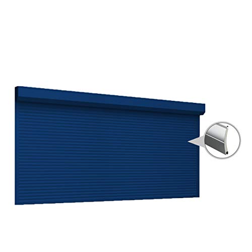 Puerta enrollable con Optokit + emisor manual, ancho 2400 mm, altura 3200 mm, color azul