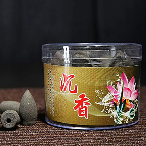 Ruilonghai Conos de incienso de retorno – 45 unidades de varillas de incienso de madera de águila – Conos de incienso natural para reflujo de incienso para aromaterapia, yoga