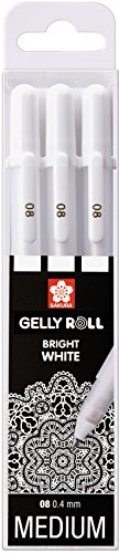 Sakura Gelly Roll 3 gelpennen "Bright White" - glitter effect