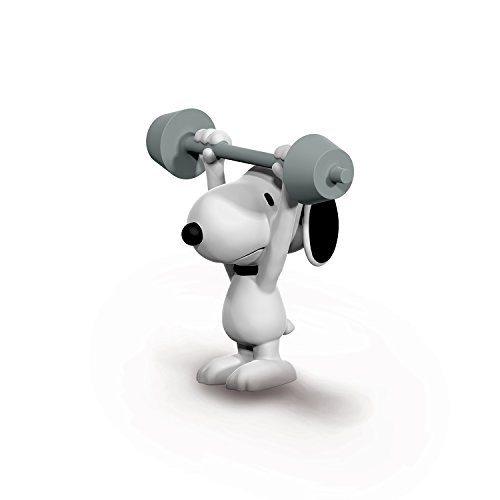 Schleich Peanuts - Figura Snoopy Levantador de Pesas, 6,1 cm