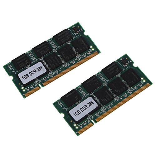 SODIAL(R) 2x 1GB 1G Memoria RAM Memoria apra PC2100 DDR CL2.5 DIMM 266MHz 200 pines para ordenador portatil