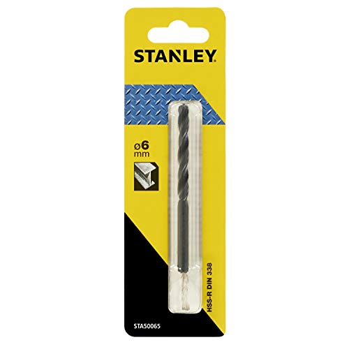 Stanley STA50065-QZ Broca HSS-R laminada para metal ø 6mm, Único