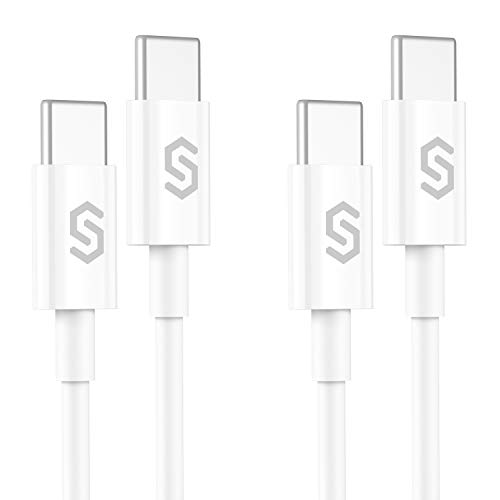 Syncwire Cable USB C a USB-C – [2 Pack 1 m] USB 2.0 tipo C a C carga rápida 60 W 20 V/3 A PD carga rápida, compatible con Samsung Galaxy S10 9 8 8 + Huawei Matebook MacBook