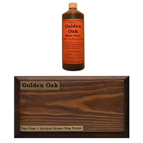 Tinte para madera a base de agua de Littlefair’s, respetuoso con el medio ambiente, roble dorado, 250 ml