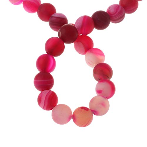 Tira de piedras preciosas naturales, perlas de ágata de 8 mm, 6 mm, 4 mm; pulidas y mate, en forma de bola, para joyas, pulseras, cadenas, fabricación de joyas, color a elegir