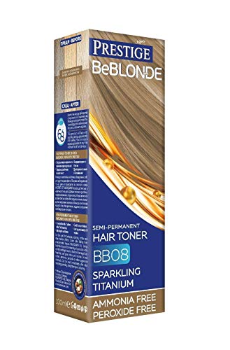 Vips Prestige - BeBlonde Tinte Semi Permanente Titanio Brillante BB08, Sin Amoniaco Sin Peroxide