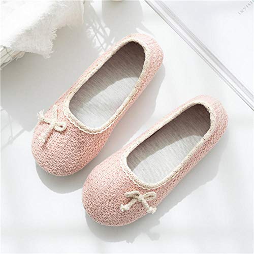 Zapatilla Andar,Zapatos de confinamiento sección delgada con zapatos de maternidad de fondo grueso zapatillas antideslizantes de fondo suave-Pink_37-38,Slippers Suave