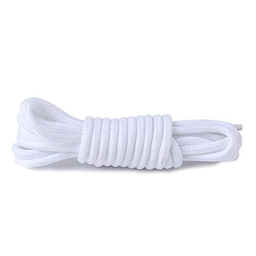 1pair Ronda cordones de poliéster sólido clásico Martin arranque cordones de los zapatos deportivos Botas zapatos de encaje, blanco, 70cm