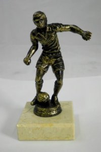 5 1/4 "Efecto fútbol Trofeo de bronce antiguo