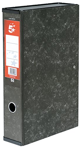 5 Star - Caja archivador con compresor de papeles y asa exterior (10 unidades, 70 mm, tamaño folio)