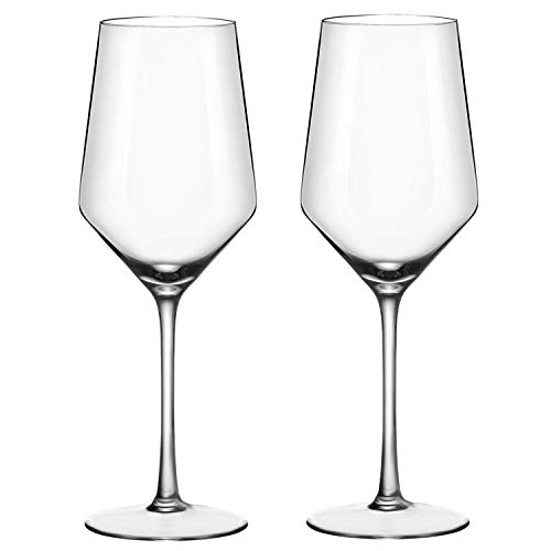 ADMY Juego de 2 copas de vino blanco de 410 ml, para vino tinto o blanco, de cristal, para champán, universal, como regalo para Navidad o cumpleaños