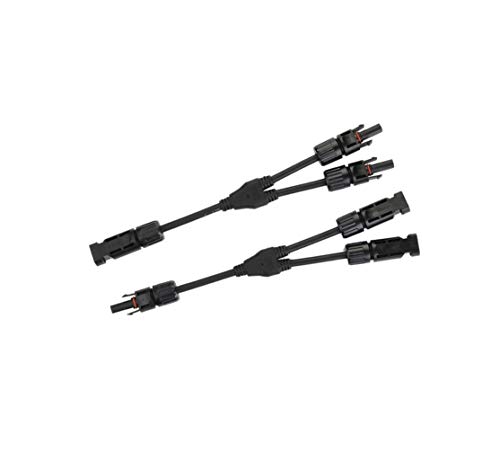 ANFIL Conectores de cable MC4 Y-tipo para Panel Solar con derivación de acoplador combinado: 1 macho a 2 hembra (M/2H) y 1 hembra a 2 macho (H/2M)