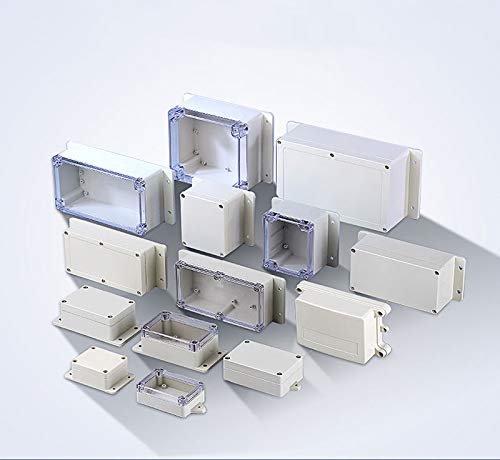 BE-TOOL Caja de conexiones IP65 – Caja de instrumentos resistente al agua – Caja de proyectos eléctricos ABS para proyectos electrónicos, unidades de fuente de alimentación (1 unidad, gris)