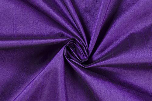 Bini Fabrics Zorba Silk 114 cm de ancho, tela de seda Zorba, morado, se puede utilizar para vestidos, manualidades, etc. (5 metros)
