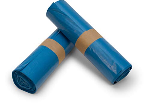 Bolsas de basura de 70 litros, color azul, 10 rollos de 25 bolsas (250 unidades)