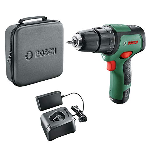 Bosch Home and Garden 06039B6104 Bosch EasyImpact 12-Taladro percutor (1 batería, sistema de 12 V, en bolsa), Color verde