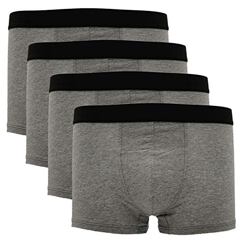 Bóxers Algodón Hombre 4 Pack Calzoncillos Ropa Interior Trunks Respirable CóModo Sexy Pantalones B-07(XL,4Grey)