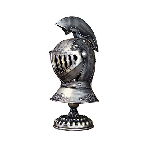 Casco Warrior, Dominio retro Decoración de la decoración de la estatua Armadura de la estatua, los accesorios de la decoración de la decoración de la artesanía, pueden ser usados ​​por personas reales